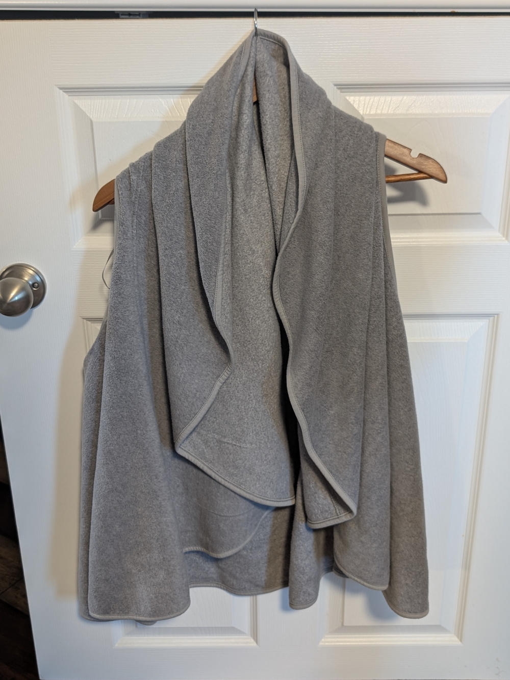 La Vie En Rose Grey Draped Vest